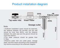 Filtre à eau en acier inoxydable de ml, boîtier de pré-filtre, Membrane Uf en acier inoxydable