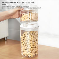 Meilleures ventes 5pcs conteneurs de stockage des aliments en plastique PP transparent boîtes de stockage à sec pliables pour la cuisine à domicile