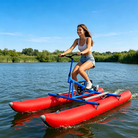 Vélo aquatique gonflable à coque en aluminium Hailebao, vélo à pédales flottant en PVC pour la navigation sur lac et mer