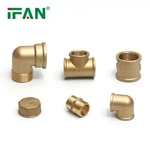 Ifan All Style Sizes Brass Pipe Fittings Female Male Thread Union Cap Nipple Elbow Tee Fittings Brass