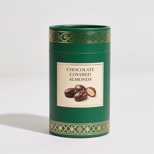 Tube Cylindrique en Papier Kraft de Qualité <span class=keywords><strong>Alimentaire</strong></span> pour Noix et Poudre de Cacao, Logo Personnalisé, Doublure PE, Vente en Gros, OEM, Biodégradable, Direct Usine - Product Image 4