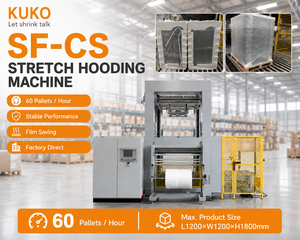 <span class=keywords><strong>Machine</strong></span> d'emballage <span class=keywords><strong>à</strong></span> froid KUKO pour les capuchons de lave-linge |   Emballage de palettes pour appareils électroménagers - Product Image 1