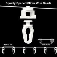 Rail de guidage pliable ondulé pour rideau occultant, avec roulettes coulissantes en tissu et système de glissière robuste en forme de serpent, pour usage transfrontalier