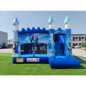 Meilleures ventes : Combo château gonflable d'extérieur Princesse Frozen avec toboggan, pour la location - Product Image 1