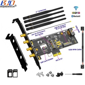 อะแดปเตอร์ไร้สาย PCI-E 1X PCIe X1 เป็น NGFF M.2 B-Key & Key A+E ใหม่จากโรงงาน พร้อมช่องใส่ซิมการ์ดสำหรับโมเด็ม 3G 4G LTE โมดูล Wifi และ Bluetooth - Product Image 1