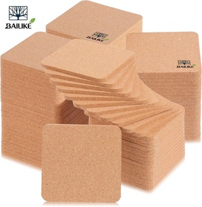 Alas Gelas Persegi dari Gabus untuk Minuman, Penyerap, Kosong, Tebal, untuk Gelas Anggur, Cangkir, Mug, Kerajinan DIY, Kantor, Rumah, Pondok - Product Image 1