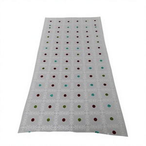 Wholesale Cotton Voile <b>Shawl</b> White Scroll Embroidered Contrast Floral Accent Breathable OEM ODM Custom - Product Image 2