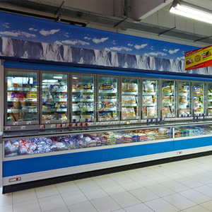<span class=keywords><strong>Réfrigérateur</strong></span> et <span class=keywords><strong>congélateur</strong></span> combinés à double température à économie d'énergie pour supermarché - Product Image 5