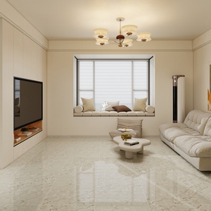 Diseño de Baldosas para Suelo 60x60, Baldosas de Porcelana con Aspecto de Mármol Pulido de Alta Gama para Sala de Estar y Dormitorio - Product Image 6