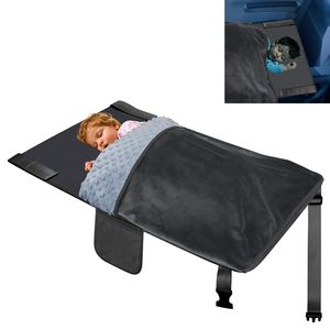 <b>Portable</b> Baby Sleeping Pad With Velvet Cover For Airplane And Train Travel Child Rest <b>Bed</b> Black - Product Image 1