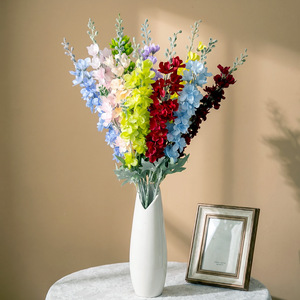 Bouquet de fleurs artificielles en soie, couleurs mélangées, tissu plastique, décoration de mariage, décoration de la maison, arrangement floral - Product Image 1
