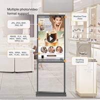 Quiosco Lcd Vertical Android para interiores de pie de 55 pulgadas, pantalla ultrafina de doble cara, señalización Digital, pantalla de publicidad Lcd