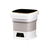 Machine à laver de luxe pliable entièrement automatique pour animaux de compagnie Mini compacte et portable avec déshydratation pour les propriétaires de chats et l'utilisation en dortoir