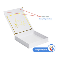 Caja de Regalo Magnética Personalizada con Lámina Dorada y Cinta, Caja Rígida Blanca para Empacar Frutas Secas con Logotipo Personalizado para Chocolate, Bocadillos