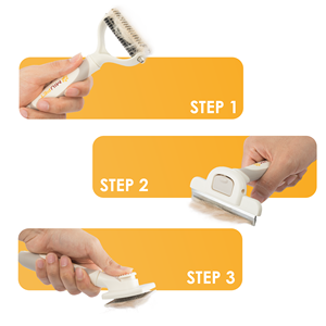 Kit de toilettage pour chiens <span class=keywords><strong>Pet</strong></span> <span class=keywords><strong>Slicker</strong></span> <span class=keywords><strong>Brush</strong></span> Set de brosses de toilettage pour chiens à poils longs Deshedding and Dematting - Product Image 5