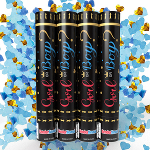 100% di vendita calda biodegradabile cannoncino con coriandoli in polvere rivelatore di genere fumo Party Popper carta coriandoli tiratore - Product Image 2