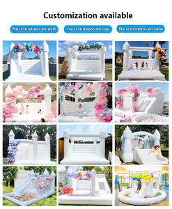 Château gonflable populaire <span class=keywords><strong>bleu</strong></span>, rose et blanc en PVC avec fosse à balles et toboggan, château gonflable commercial complet pour les fêtes et les événements - Product Image 6