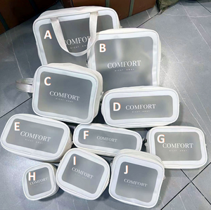 Bolsa de Cosméticos em PVC Transparente, Bolsa de Viagem Portátil para Produtos de Higiene com Logo Impresso, Estojo de Maquiagem à Prova d'Água para Mulheres - Product Image 3