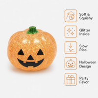 Jouets Pop Fidget Squishy d'Halloween, Jouet anti-stress à presser en forme de citrouille en maltose, Décorations créatives pour fêtes