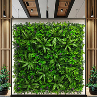 Mur de plantes artificielles résistant aux UV extérieur intérieur 3D 1 M X 1 M clôture de jardin fausse toile de fond verte décoration d'herbe de haie de buis
