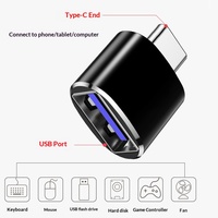 Adaptateur OTG Type-C vers USB 3.0 - Compatibilité universelle pour clés USB, souris, claviers et plus encore |   Origine Chine