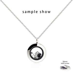 Mề Đay Kỷ Niệm Ảnh Tròn 20Mm Mặt Dây Chuyền Thủy Tinh Khắc Họa Tiết Trang Trí Ổ Khóa Nổi Ký Ức Sống Động - Product Image 4