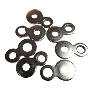 Support de réparation avec vis de fixation 2 trous, connecteur de plaques précieuses, plaques d'angle lisses et plat, couleur argent vente en gros 50 pièces - Product Image 5