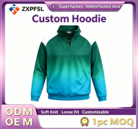 Sweat-shirt à capuche zippé personnalisé OEM ODM pour homme, en maille douce, coupe ample, avec logo personnalisé, MOQ 1 pièce