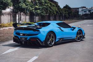 Recién llegado, faldones laterales de parachoques delantero de carbono seco, difusor trasero, Spoier para Ferrari 296GTB <span class=keywords><strong>Ba</strong></span> A Style Bodykit - Product Image 4