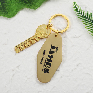 Llavero Personalizado con Logotipo Chapado en Oro a Precio <span class=keywords><strong>de</strong></span> Fábrica, Grabado Láser para Hoteles, <span class=keywords><strong>Aniversario</strong></span>, <span class=keywords><strong>30</strong></span> Años, Llavero Vintage para Motel - Product Image 3