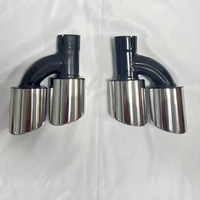 Car 2017-2019 A3 S3 Pare-chocs arrière Diffuseur en fibre de carbone Noir brillant Lèvre de séparation arrière avec embouts pour Audi A3 S3 8V.5 2017 2018 2019