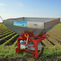 Semoir à gazon et épandeur d'engrais à trémie en acier inoxydable, entraîné par prise de force de tracteur, haute efficacité, pour l'agriculture et le contrôle des insectes - Marque Runzecheng