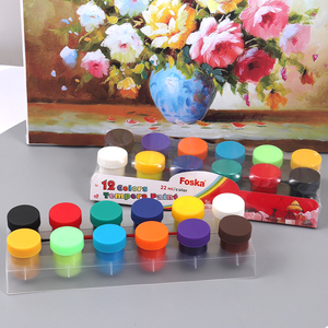 Set di <span class=keywords><strong>12</strong></span> Colori Tempera Non Tossici per Bambini Foska, Colori Acrilici per Studenti e Artisti - Product Image 4