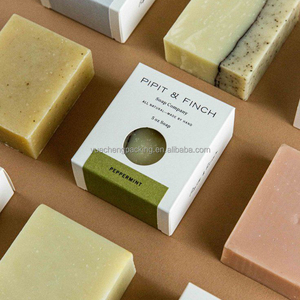 กล่องสบู่ที่เป็นมิตรกับสิ่งแวดล้อมแบบพับได้พร้อมหน้าต่างใสสำหรับสบู่น้ำหอมทำในบ้าน - Product Image 1