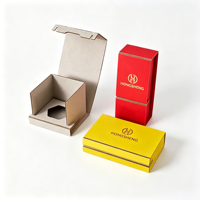 Boîte d'emballage pliable en carton gris, boîte en papier écologique, parfums et cosmétiques, boîte pliante plate en deux parties