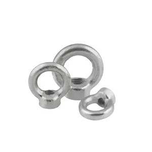 Rigging Hardware Metric Thread Carbon Steel Zinc Plated M3 DIN 582 Lifting Oval Eye Nut Ring Lock Nut