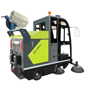 Wholesale Supnuo SBN-2000AC Electric Road Street Sweeper Cleaning Truck with Water Tank enclosed cab road floor sweeper