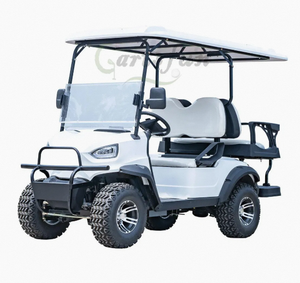 White 4 Seater Electric Golf Cart Buggy Car Steel Lithium Battery 600W Motor 24km/h 36-Hole <b>Range</b> - Product Image 1