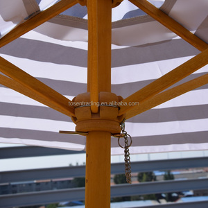 Mesa de picnic de madera con sombrilla, muy vendida – Banco de comedor para exteriores resistente a la intemperie con protección solar para jardín - Product Image 5