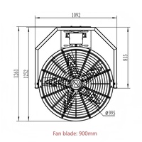 Ventilador Industrial de 900 mm (36 Pulgadas), Metálico, Comercial, de Alta Resistencia, Multivelocidad, de Pie, con Motor de Engranajes, 3 Años de Garantía