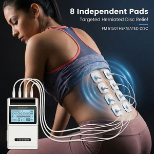 Unidad TENS <span class=keywords><strong>de</strong></span> 4 Canales para Hernias Discales, Fisioterapia, Masaje, 8 Electrodos, Dispositivo <span class=keywords><strong>de</strong></span> Alivio del Dolor - Product Image 1