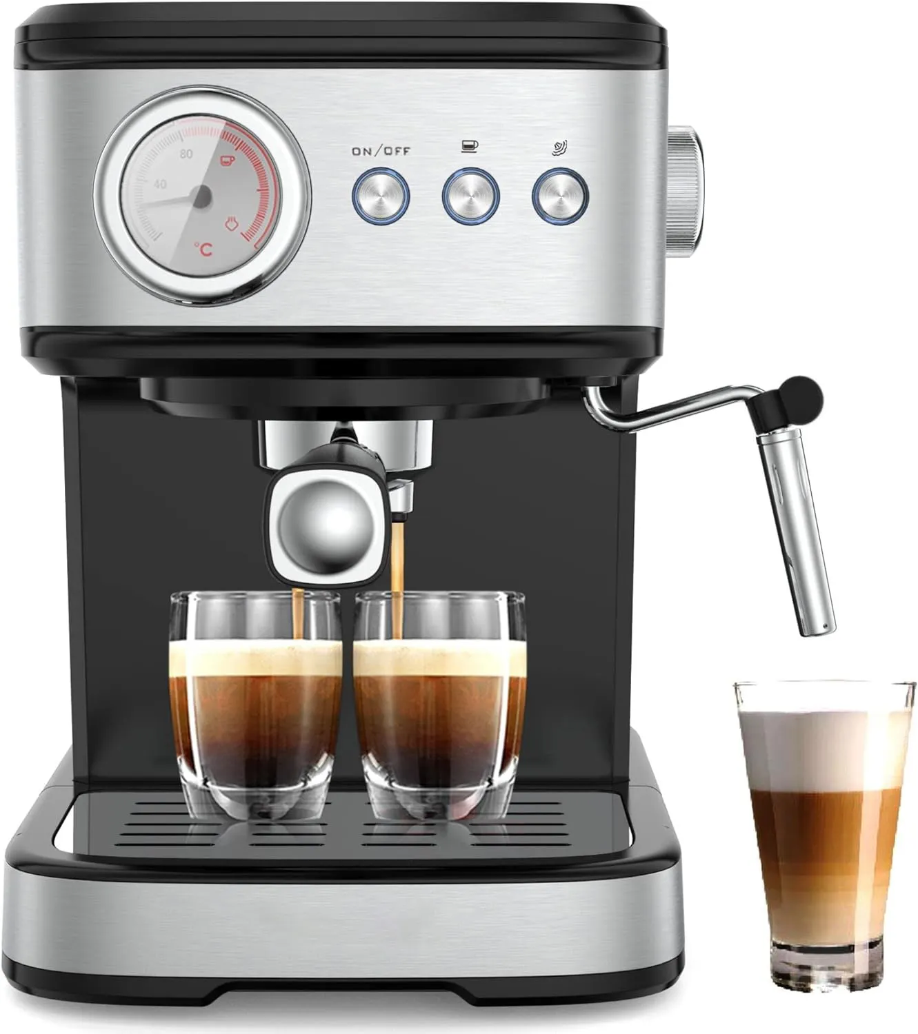 Cappuccino Latte Melkschuim Koffiezetapparaat 1100W 15bar Automatische Espresso Koffiemachine Voor Thuisgebruik