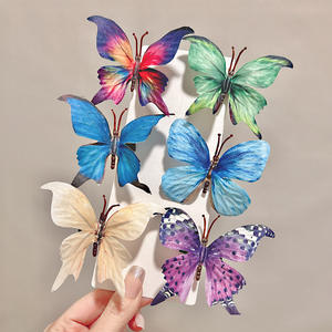 Pinza de Pelo con Diseño de Mariposa Degradada para Niñas, Accesorios de Tela con Estilo Dulce, Venta al Por Mayor - Product Image 1