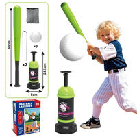 Ensemble de lancer de balles de baseball professionnel en plastique pour enfants - Essentiel pour le sport et le divertissement des enfants - Emballage en boîte colorée
