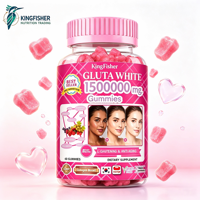 Gummies au glutathion et au collagène pour une peau éclatante et des ongles sains – Complément de beauté végétalien à base de pectine – Marque privée