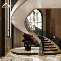 Lustre en cristal sur mesure pour escalier - Suspension LED de luxe pour hall d'entrée et couloir d'escalier de villa