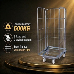 Rollcages en treillis métallique à 3 côtés pour la distribution logistique en supermarché - Product Image 1