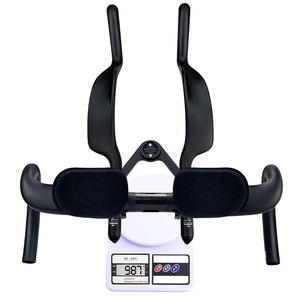 Guidon de route en carbone Barre de repos de <span class=keywords><strong>vélo</strong></span> TT Guidon de course de <span class=keywords><strong>vélo</strong></span> 31.8mm Poignées de <span class=keywords><strong>triathlon</strong></span> en carbone - Product Image 2
