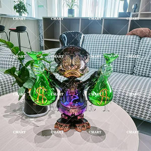 Escultura Personalizada de Pato con Bolsas de Dinero, Colores Cromados, Escultura Pop Art de Scrooge McDuck, Estatua de Pato al por Mayor - Product Image 5
