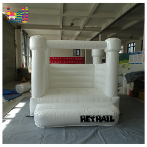 Heyhail Inflables Mini Luxe White Bounce House 8x8 Flat Top White Castle Bouncer Soft Play Rentals para niños - Product Image 6